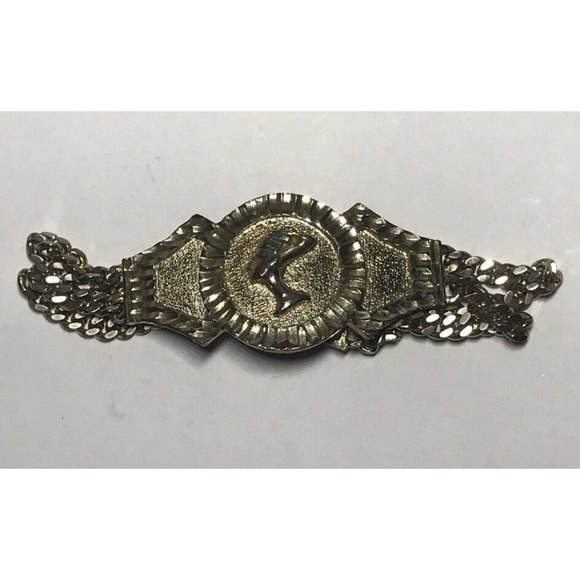 NEFERTITI INSPIRED BRACELET GOLD TONED METAL~ PRE OWNED CONDITION - Picture 1 of 7
